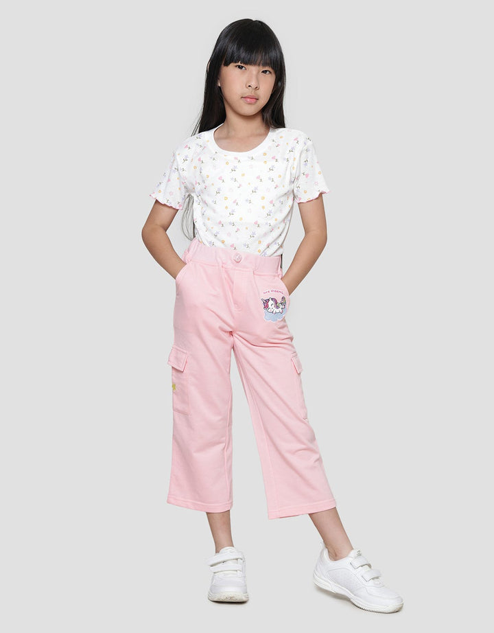 Little M Unicorn Cargo Celana Panjang Anak Perempuan