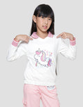 Little M Unicorn Print Sweater for Girls