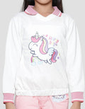 Little M Unicorn Print Sweater for Girls