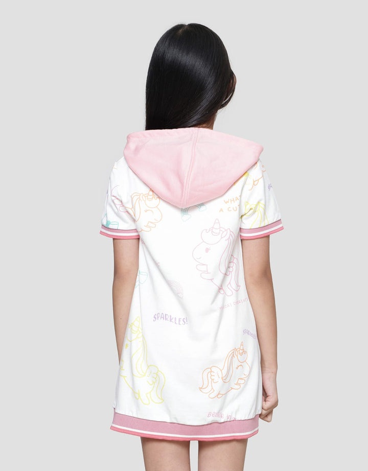 Little M Uni Fullprint Dress Anak Perempuan