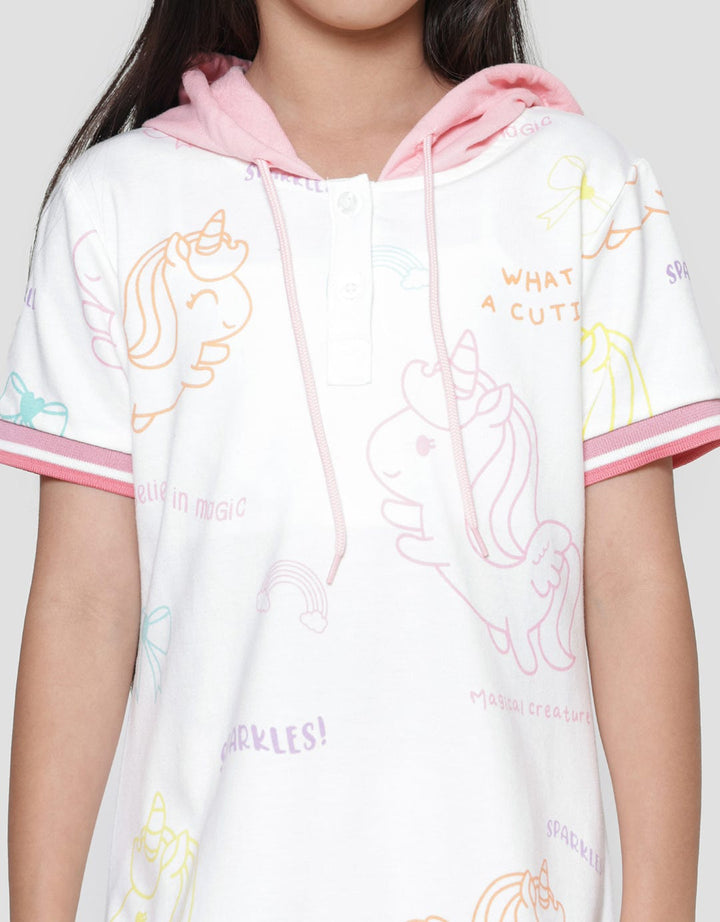 Little M Uni Fullprint Dress Anak Perempuan
