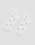 Kidz Too Textured Pink Flower Kaos Kaki Anak Perempuan