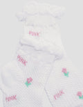 Kidz Too Textured Pink Flower Kaos Kaki Anak Perempuan