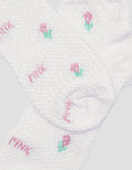 Kidz Too Textured Pink Flower Kaos Kaki Anak Perempuan
