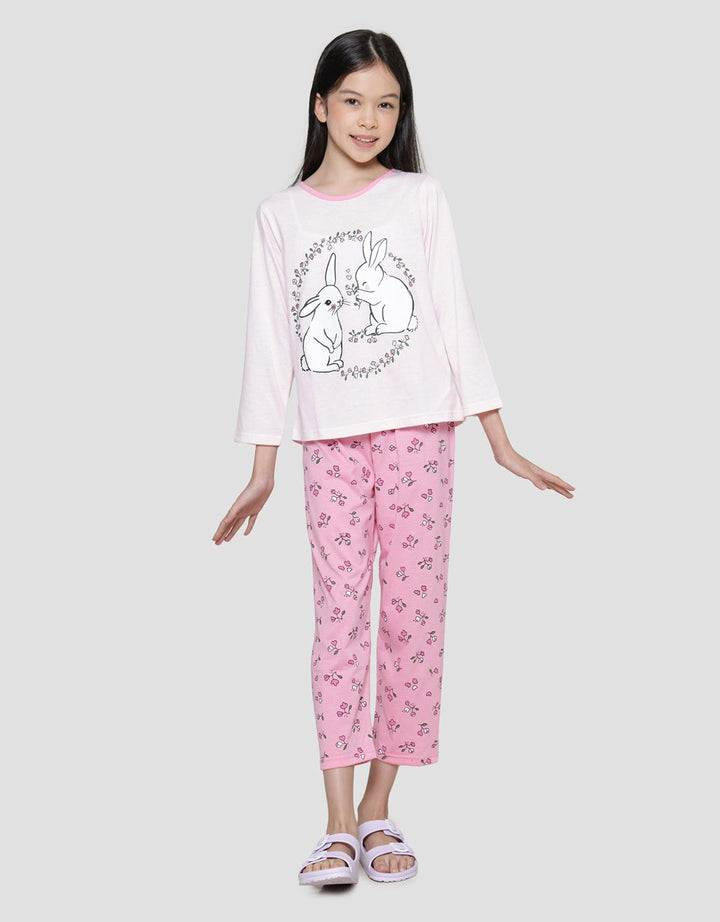 Kidz Too Bunny Print Set Piyama Anak Perempuan