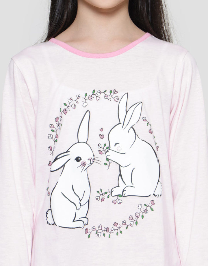 Kidz Too Bunny Print Set Piyama Anak Perempuan