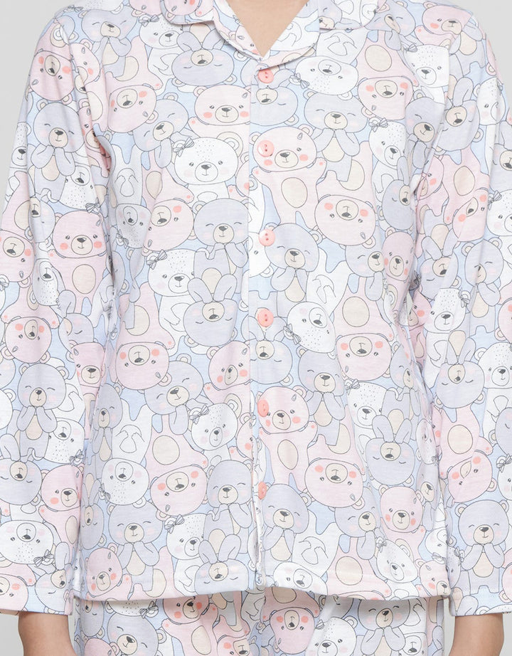 Kidz Too Print Cute Bear 1 Set Girls Sleepwear