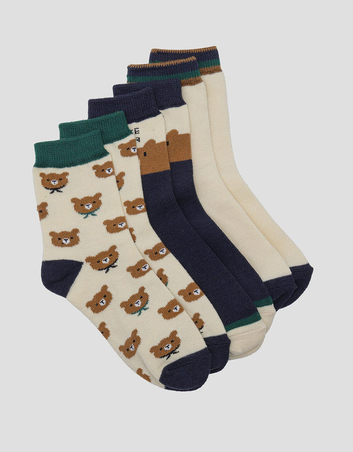 Kidz Too Pack Of 3 Bear Kaus Kaki Anak Perempuan