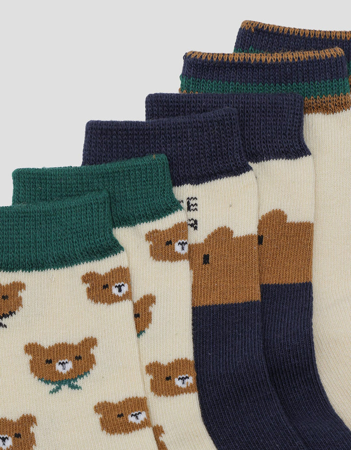 Kidz Too Pack Of 3 Bear Kaus Kaki Anak Perempuan