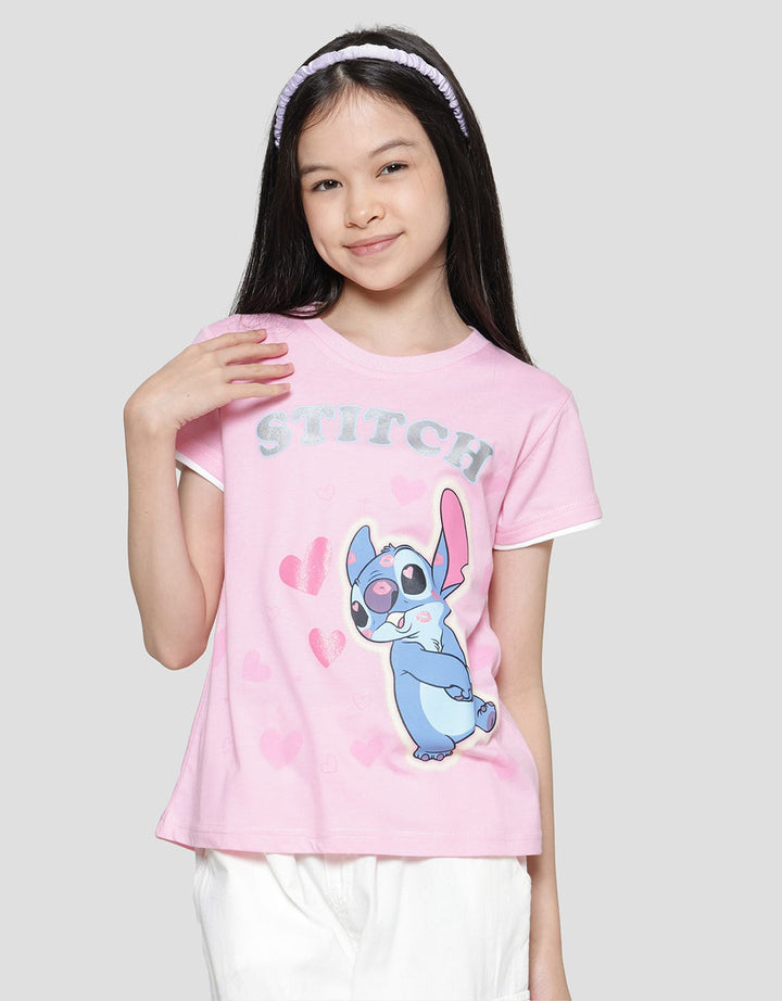 Disney One Of A Kind Stitch Kaos Lengan Pendek Anak Perempuan