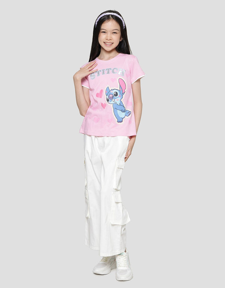 Disney One Of A Kind Stitch Kaos Lengan Pendek Anak Perempuan