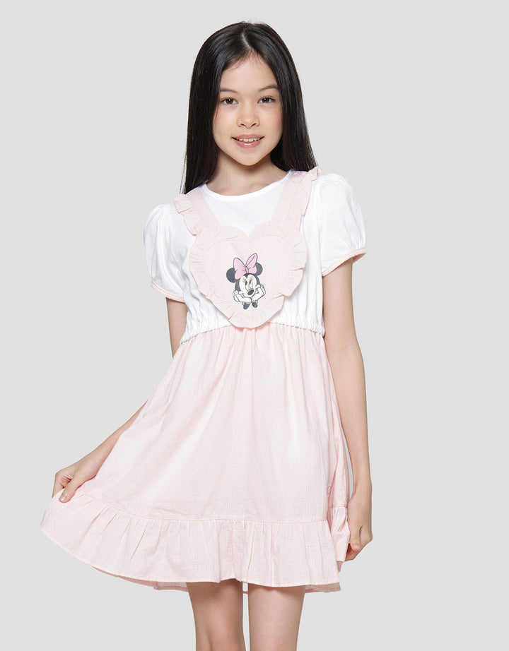 Disney Minnie Love Combi Woven Midi Dress Anak Perempuan