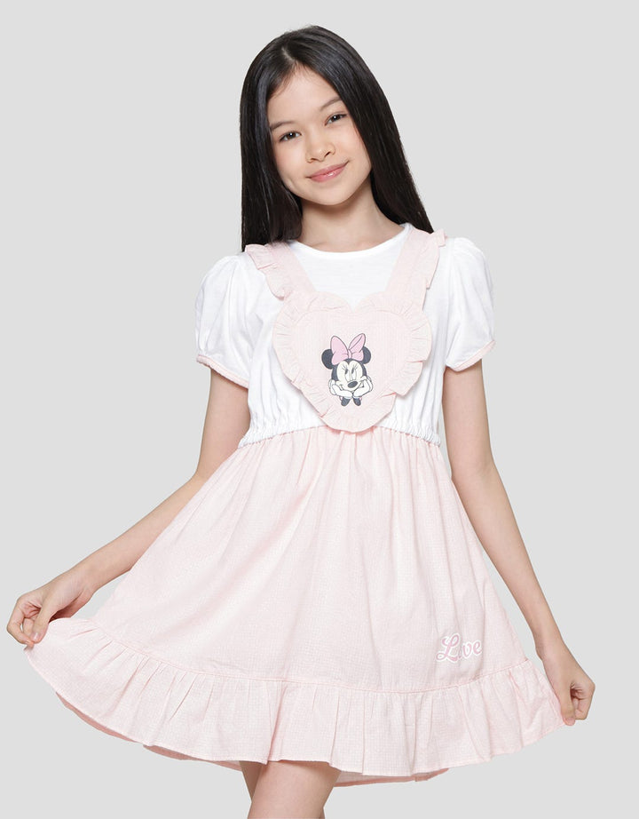 Disney Minnie Love Combi Woven Midi Dress Anak Perempuan