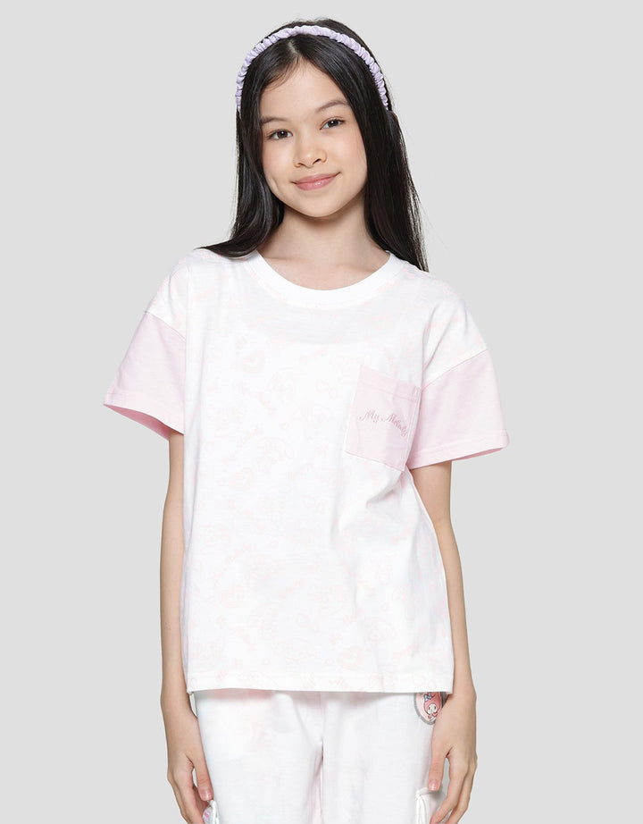 Character My Melody Short Sleeve T-shirt for Girls