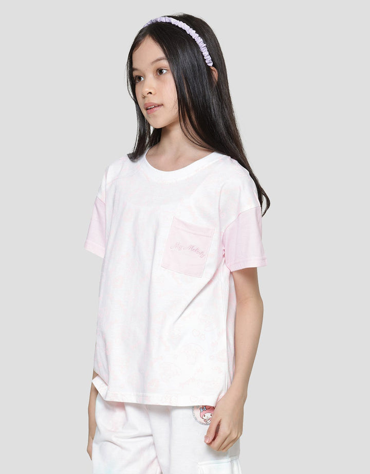 Character My Melody Short Sleeve T-shirt for Girls