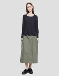Connexion Knit Texture Square Neck Women's Long Sleeve T-Shirt