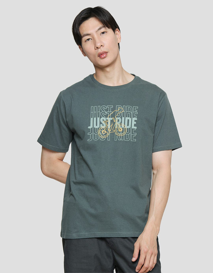 T Zone Just Ride Kaos Lengan Pendek Pria