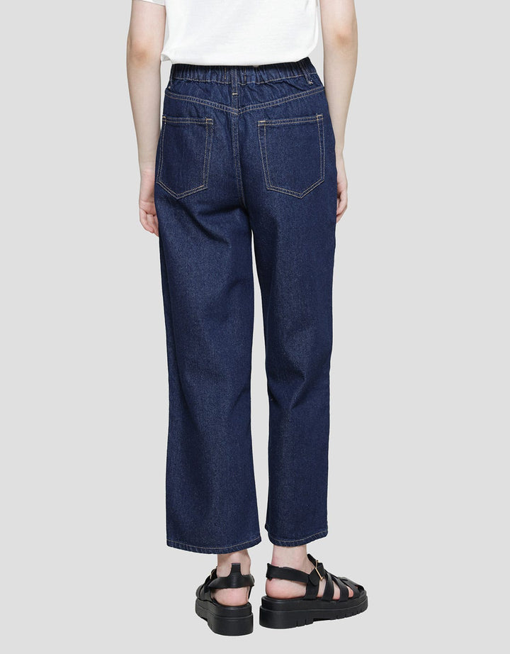 Nevada Wide Leg Raw Denim Celana Panjang Wanita