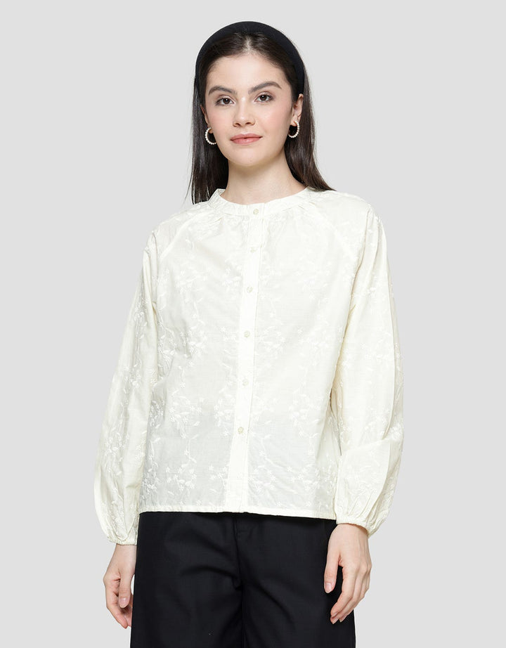 Connexion Embro Flower Kemeja Lengan Panjang Wanita