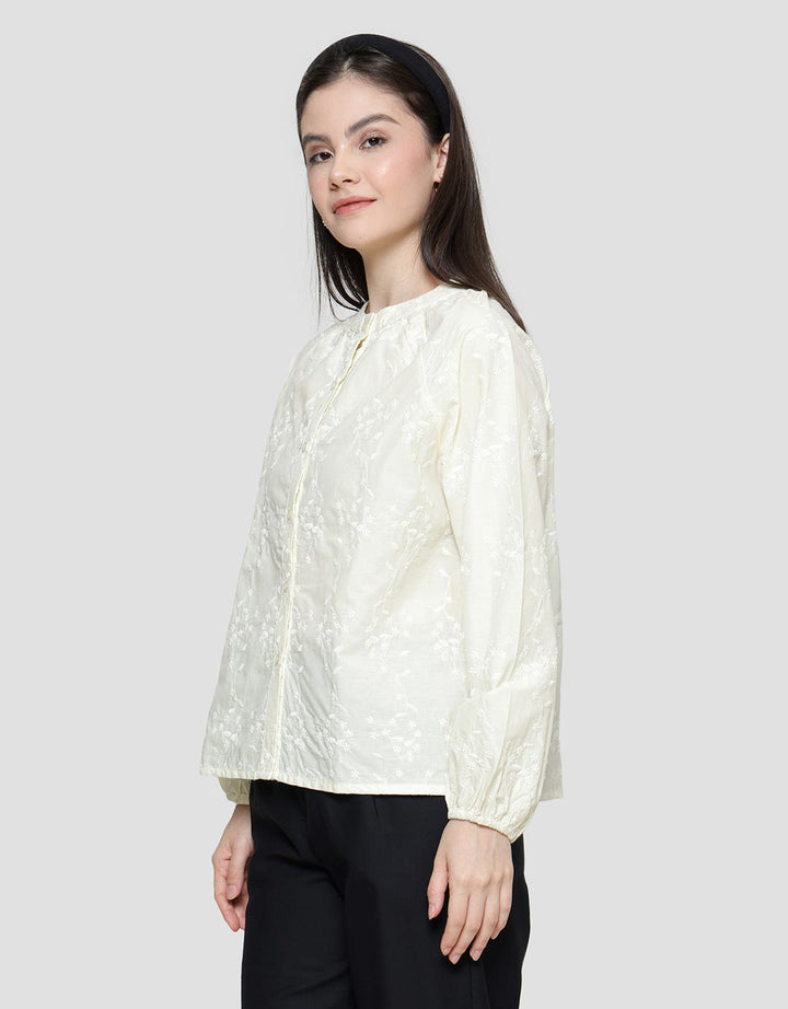 Connexion Embro Flower Kemeja Lengan Panjang Wanita