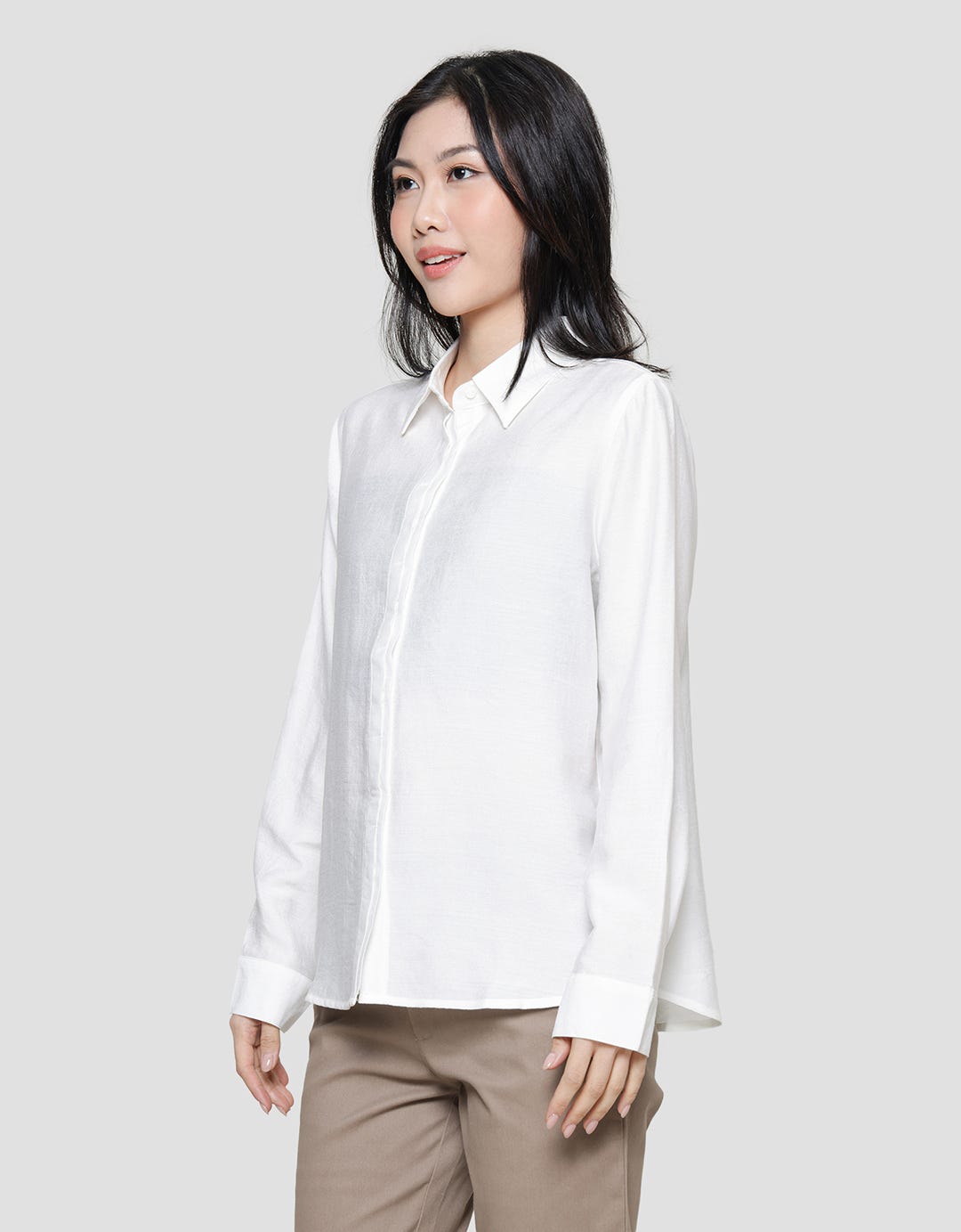 Connexion Clap Button Boneo Blouse Lengan Panjang Wanita