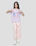 Disney Stitch And Angel Kaos Lengan Pendek Anak Perempuan