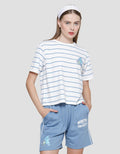 Disney Stripe Boxy Print Monster Inc Women's T-Shirt