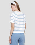Disney Stripe Boxy Print Monster Inc Women's T-Shirt
