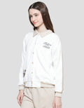 Disney Collar Print Chip N Dale Women's Varsity Jacket