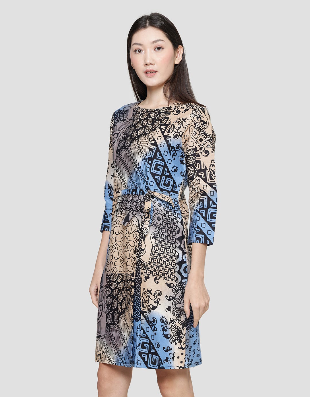 Arjuna Weda Women's Rainbow Patchwork Sackdress