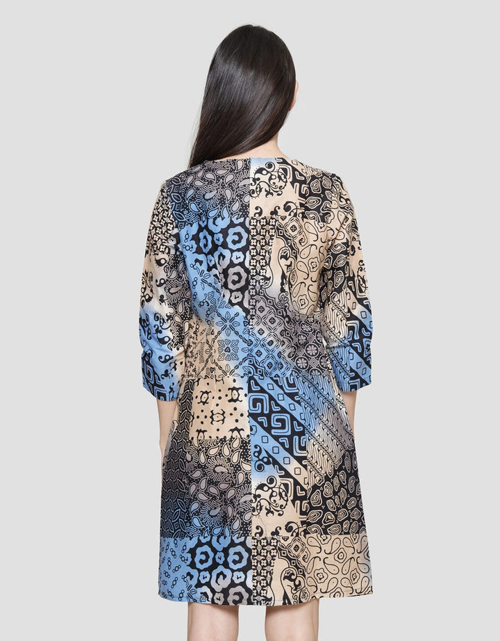 Arjuna Weda Women's Rainbow Patchwork Sackdress