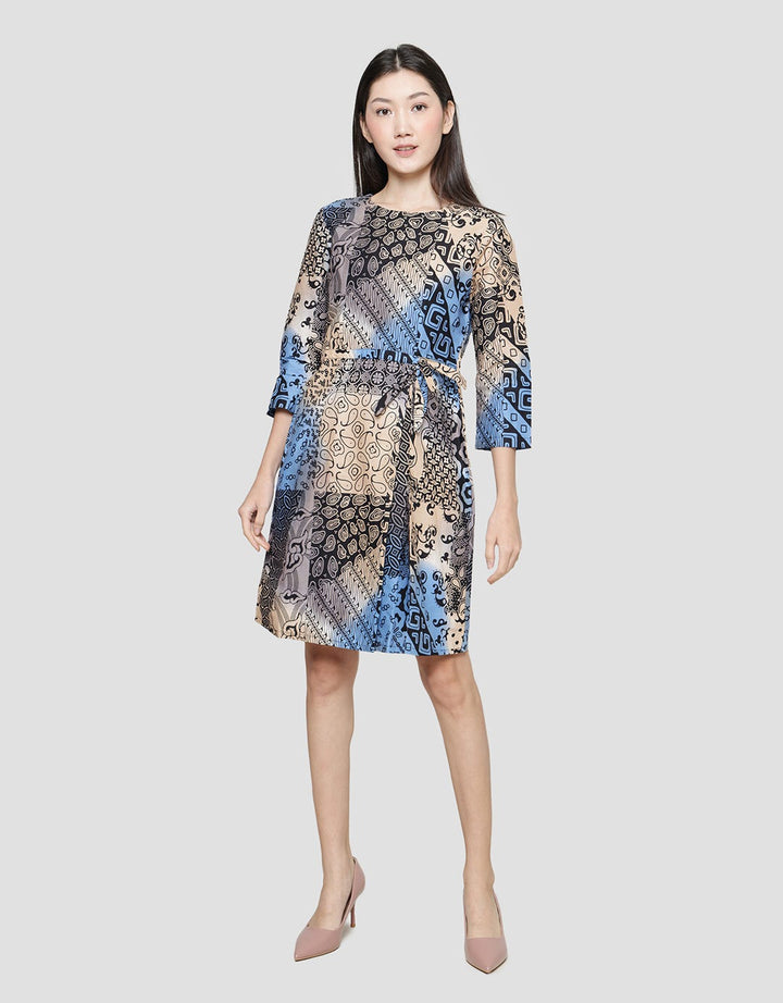 Arjuna Weda Women's Rainbow Patchwork Sackdress