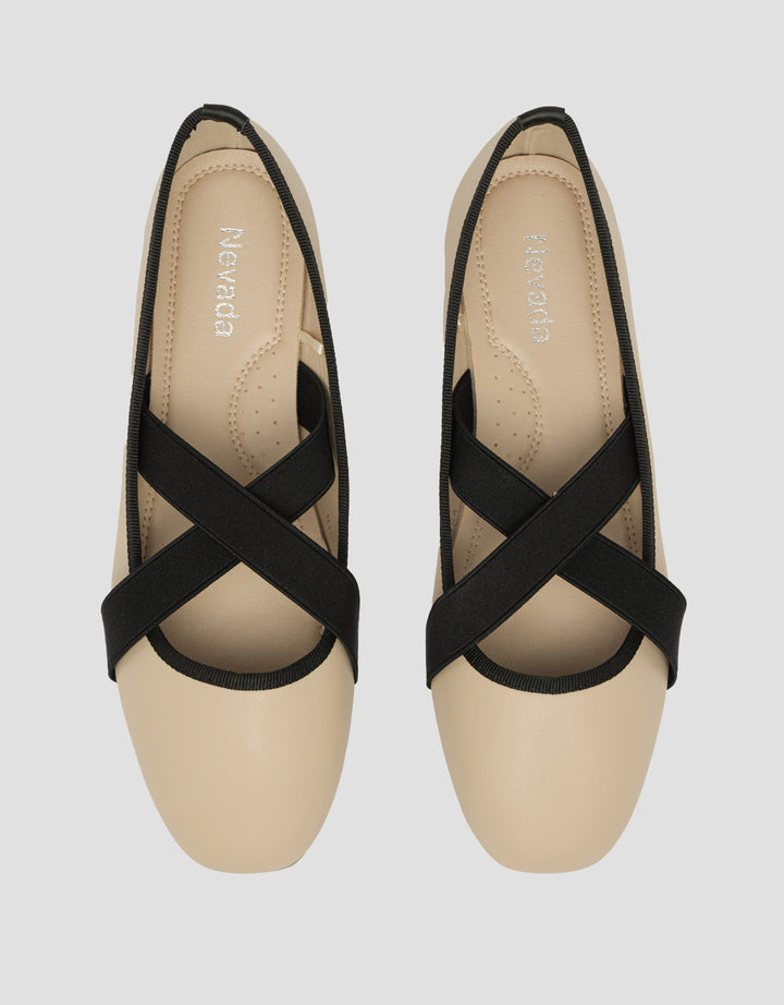 Nevada Mary Jane Sepatu Slip On Wanita