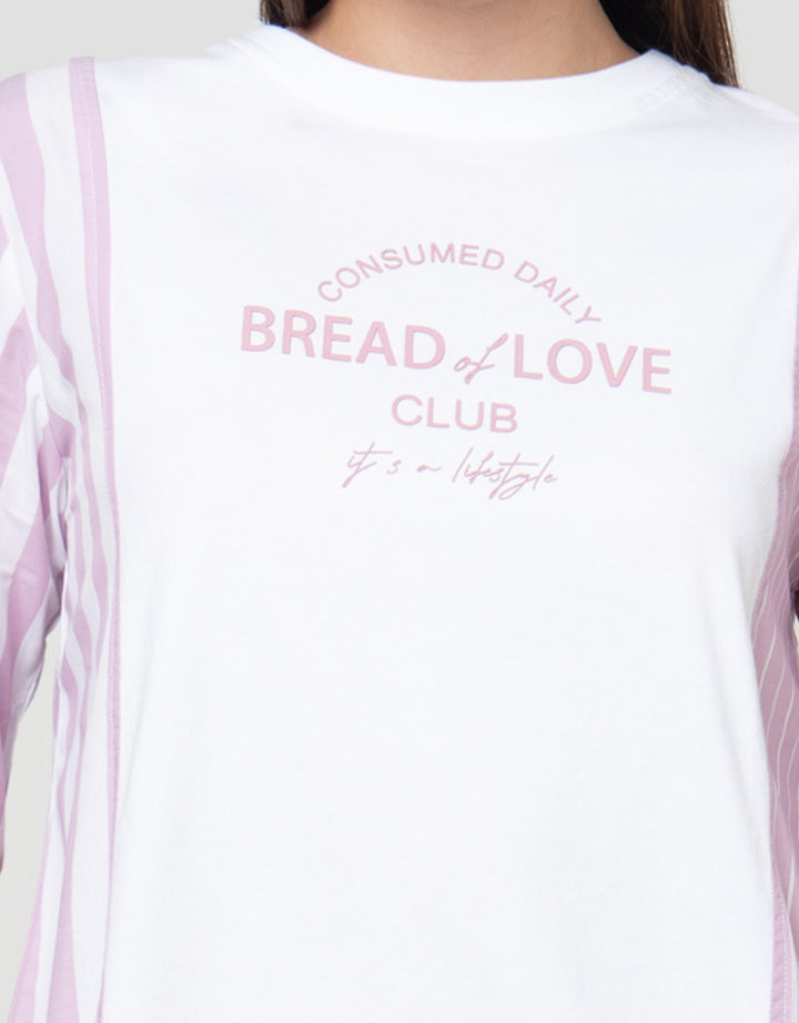 Cardinal Girl Print Bread Love Kaos Wanita