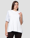 Cardinal Girl Print Stripes Kaos Wanita