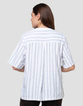 Cardinal Girl Print Stripes Kaos Wanita