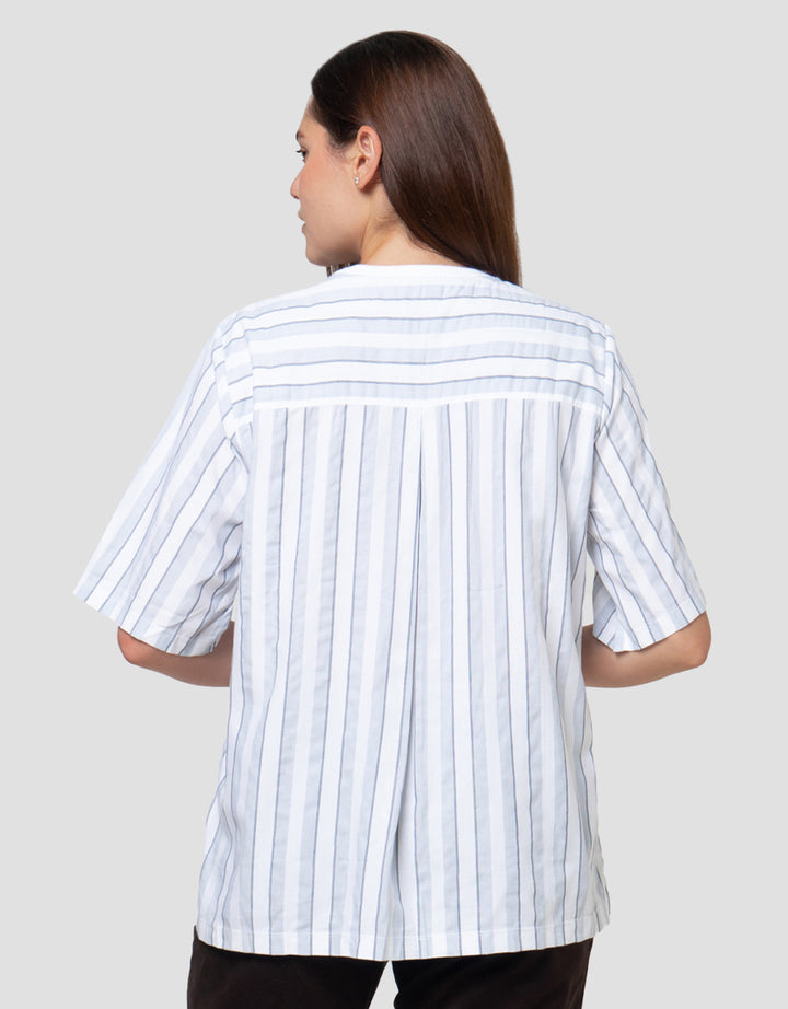 Cardinal Girl Print Stripes Kaos Wanita