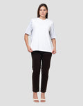 Cardinal Girl Print Stripes Kaos Wanita