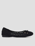 Connexion Laces Textrue Sepatu Flat Wanita