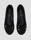 Connexion Laces Textrue Sepatu Flat Wanita