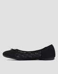 Connexion Laces Textrue Sepatu Flat Wanita