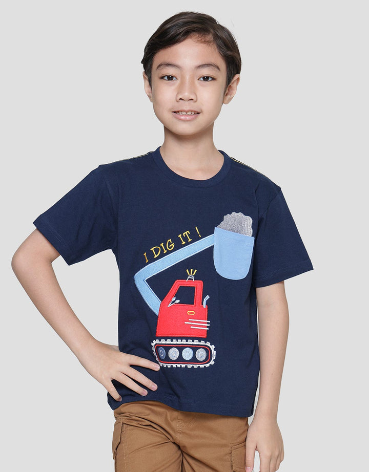 Little M Aplikasi I Dig It Bordir Kaos Anak Laki-Laki