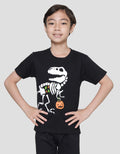 Little M Dino Halloween Kaos Anak Laki-laki