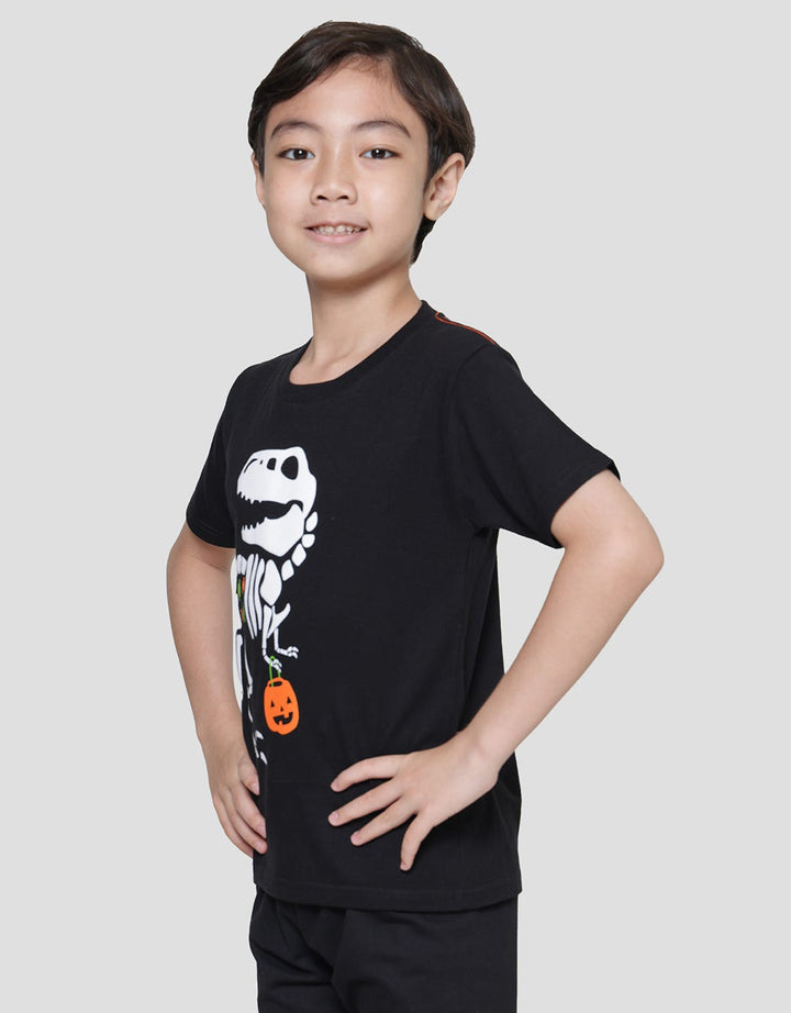 Little M Dino Halloween Kaos Anak Laki-laki