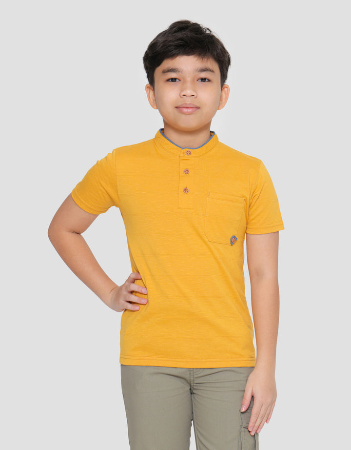 Little M Texture Henley Kaos Anak Laki-laki