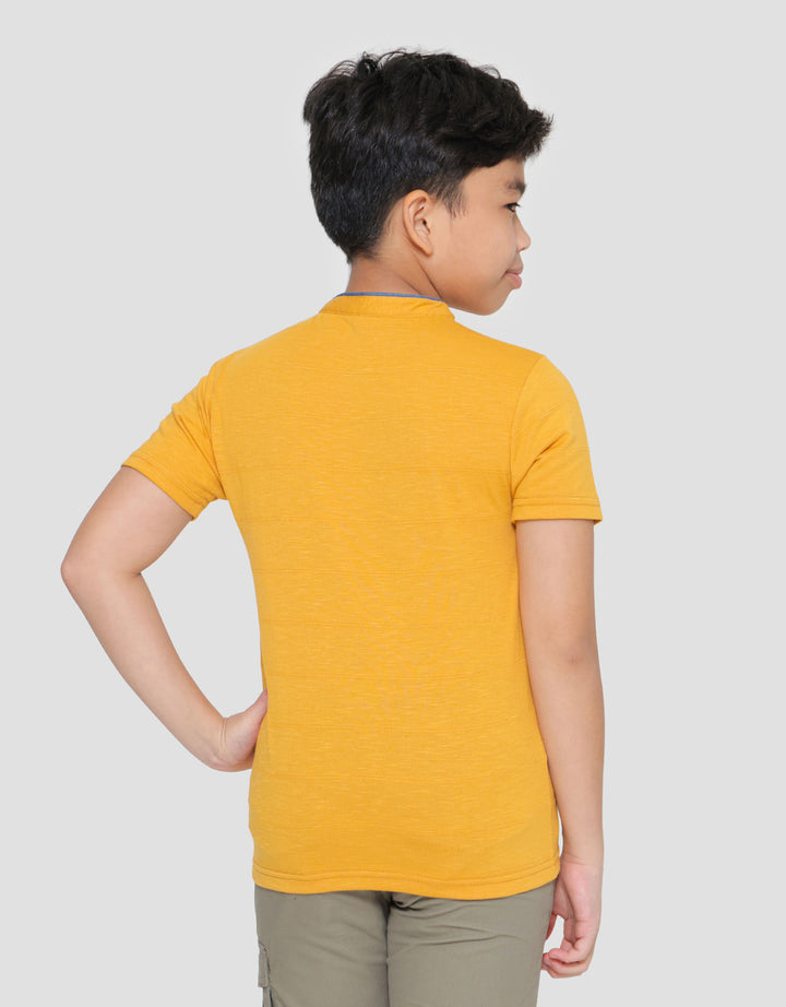 Little M Texture Henley Kaos Anak Laki-laki