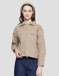 Triset Casual Double Pocket With Stopper Jaket Wanita