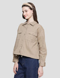 Triset Casual Double Pocket With Stopper Jaket Wanita