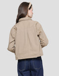 Triset Casual Double Pocket With Stopper Jaket Wanita