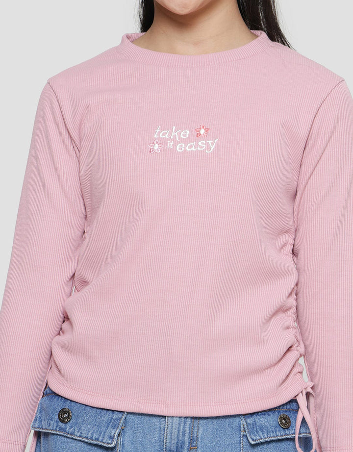 Nevada Side Drawstring Girls T-Shirt